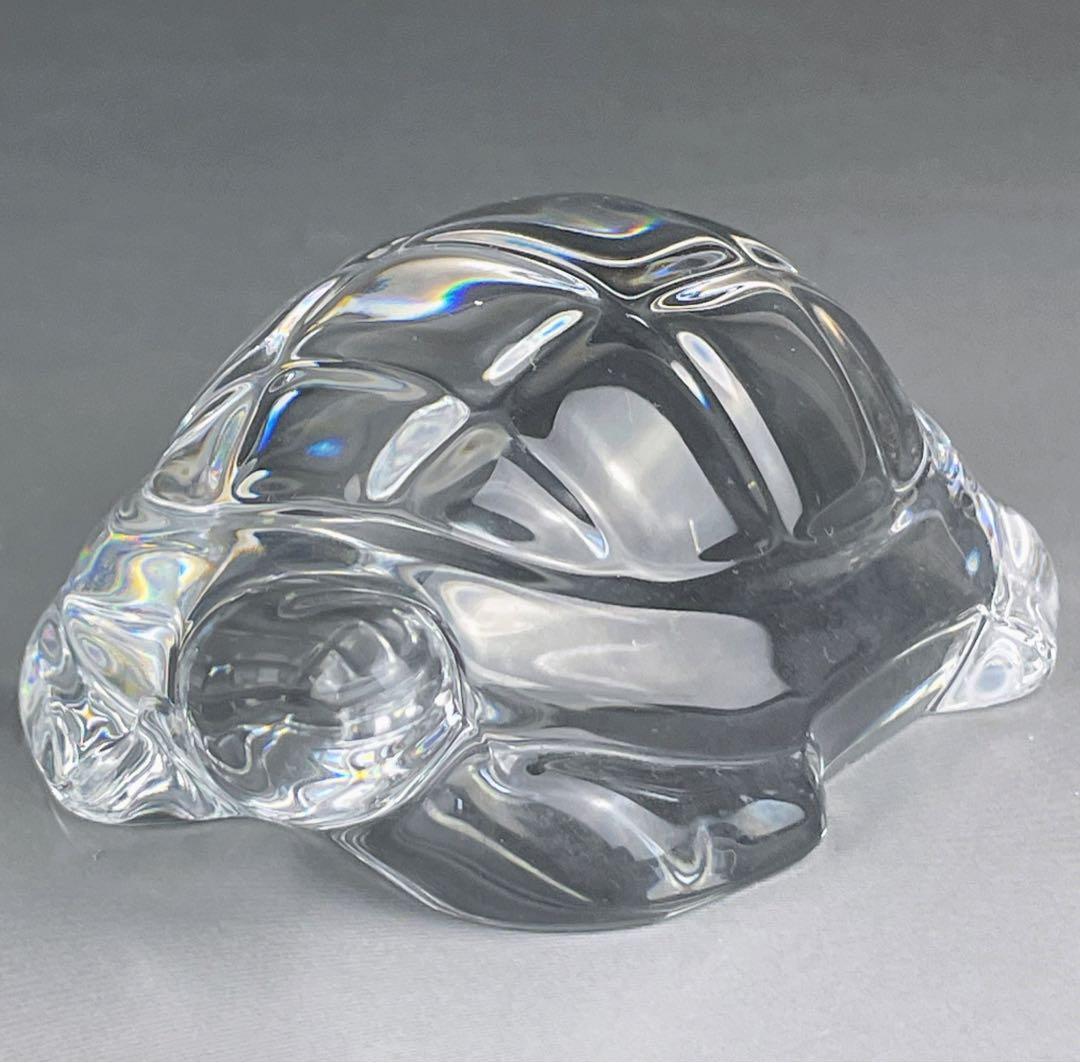 バカラ 亀 かめ カメ クリスタル 置物 ぺーパーウェイト オブジェ