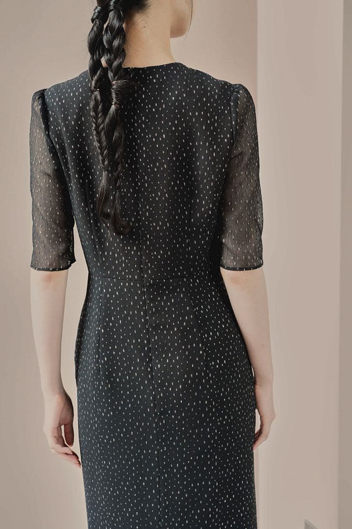 ＊美品＊kaene ラメドビースリットドレス