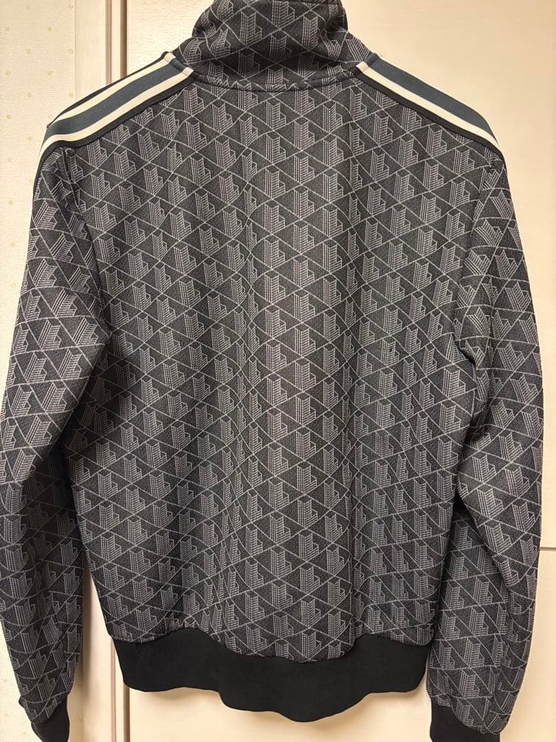 Lacoste モノグラムジャカード トラックジャケット ブラック