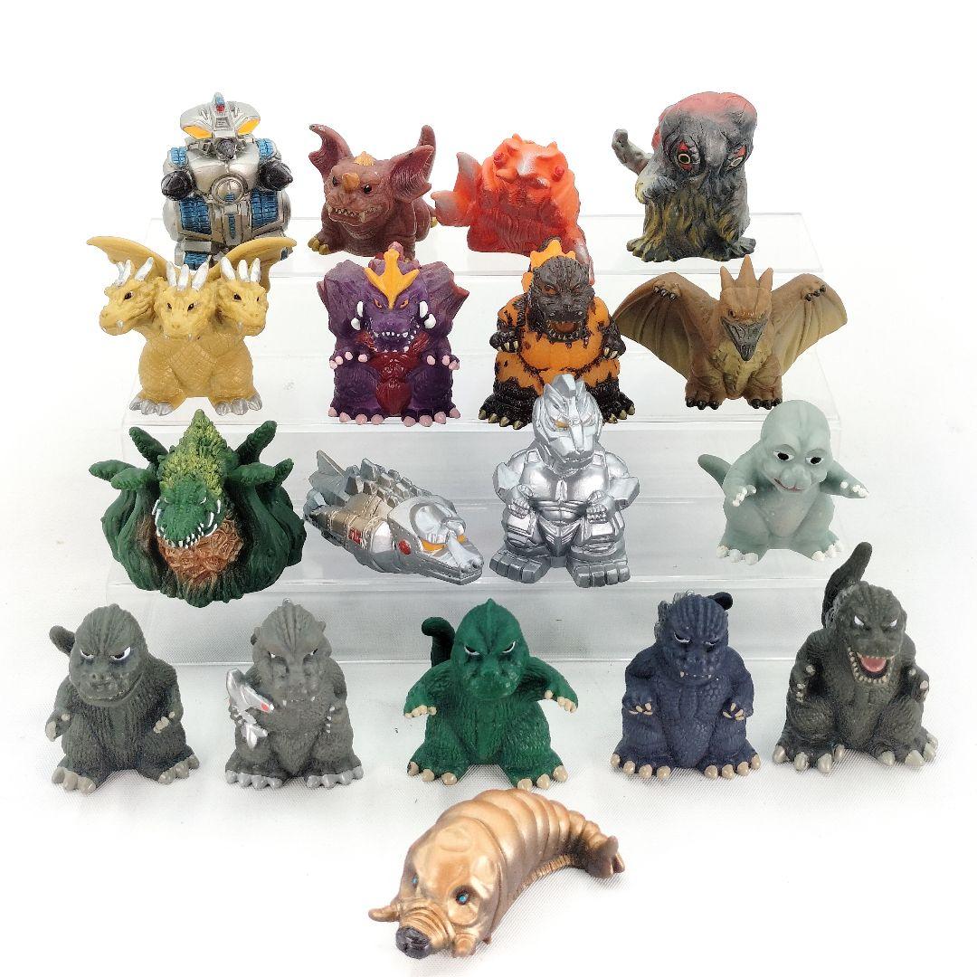 ゴジラ総攻撃 指人形 ソフビ フィギュア GODZILLA 18個セット まとめ