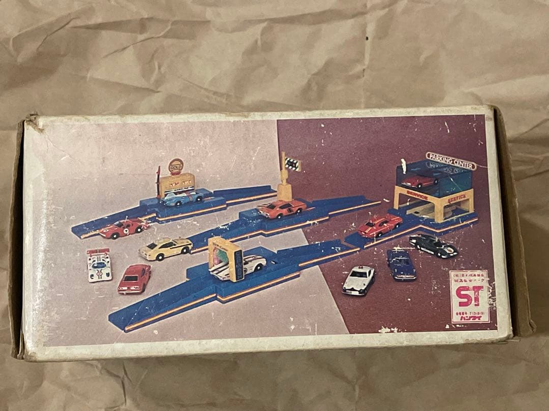 バンダイ ミニミニカー 清掃車 カーウォッシャー　セット 昭和レトロ