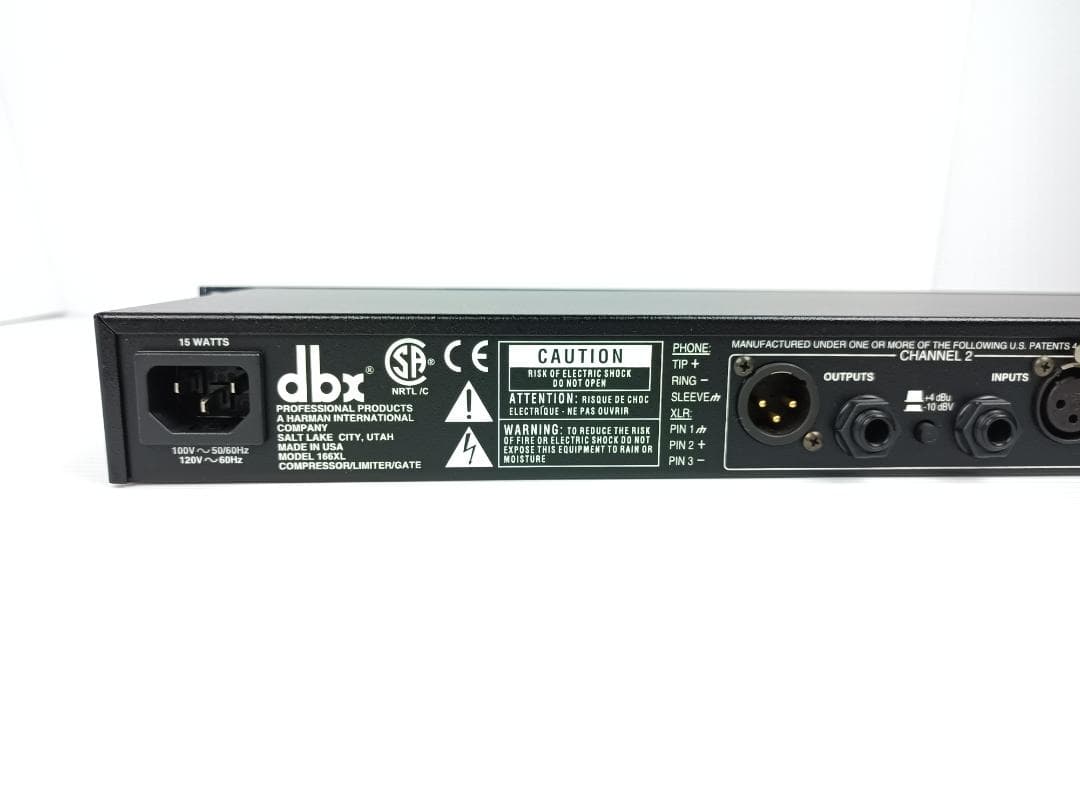 dbx コンプレッサー ゲート 166XL リミッター 2ch