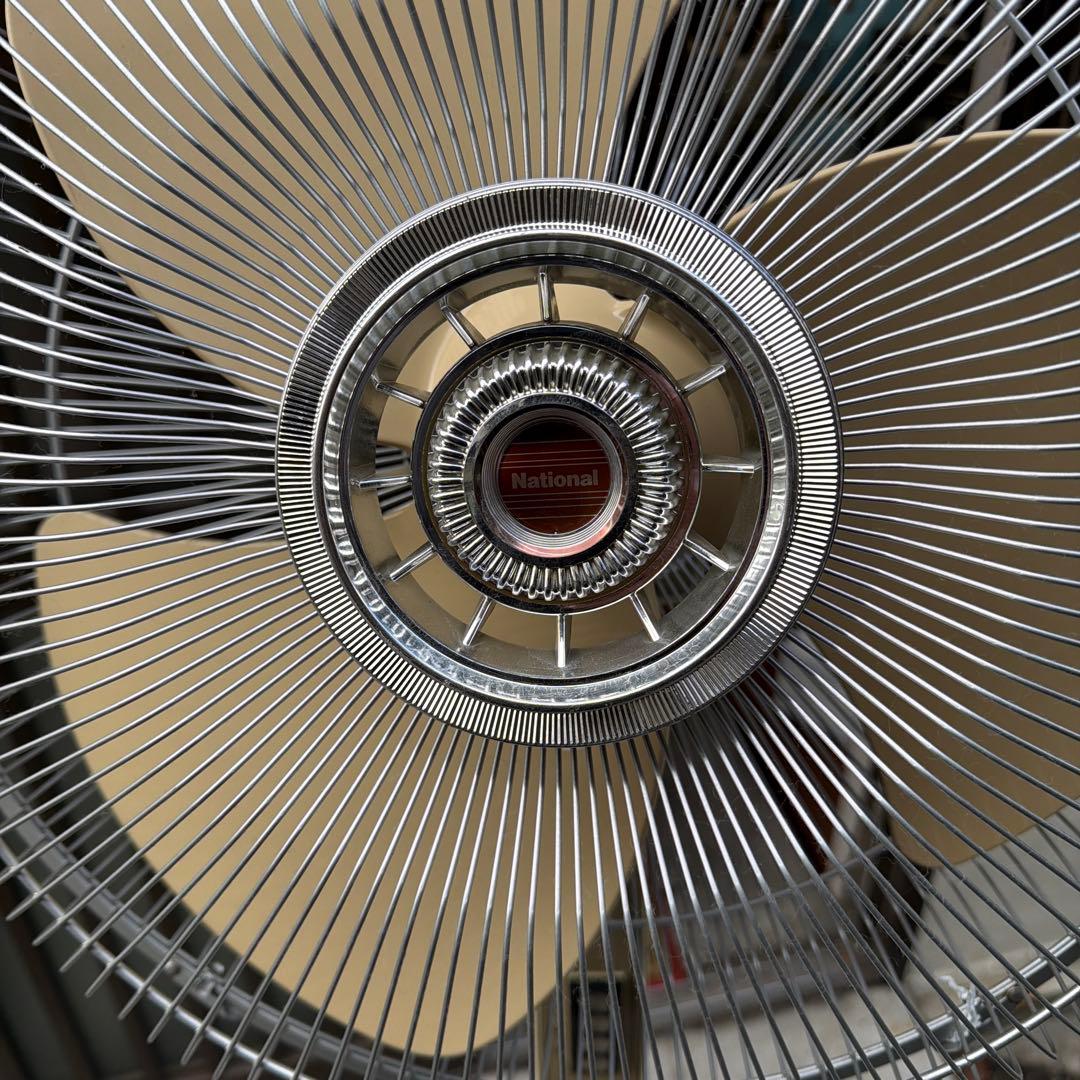 レトロ National 松下電器 40センチ スタンド 扇風機 キャスター付