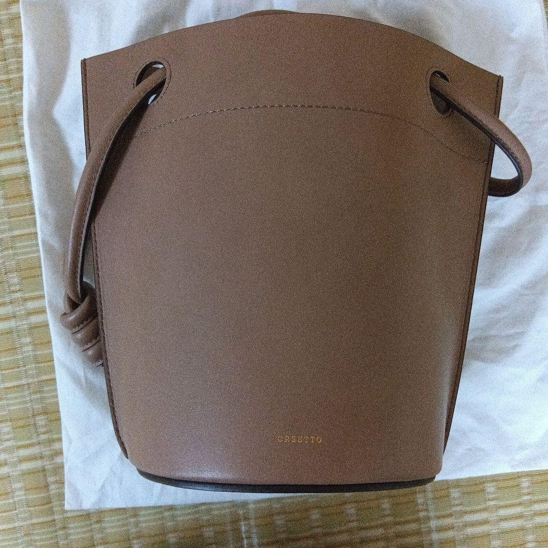 【美品】ORSETTO/オルセット　バケツBag　キャメル