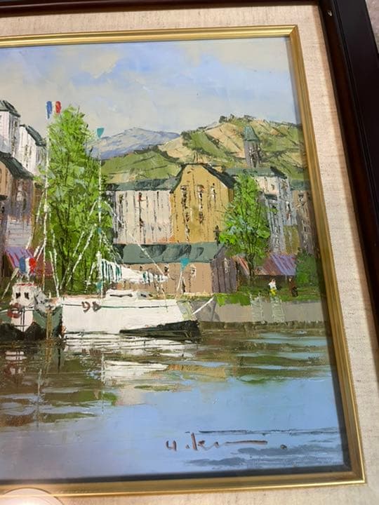 絵画 油絵 オンフルール（フランス）【肉筆】【油絵】【外国の風景】