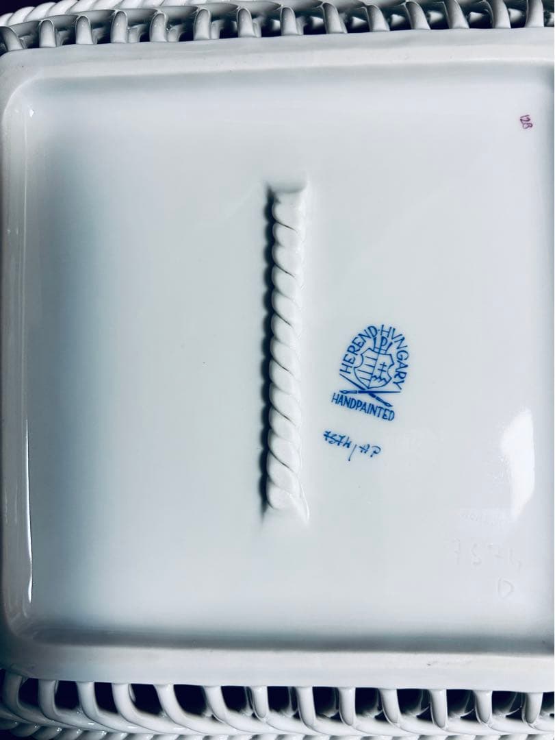 ヘレンド　ヌードルワーク　スパゲッティワーク　透編　ヘレンド アポニー　ピンク