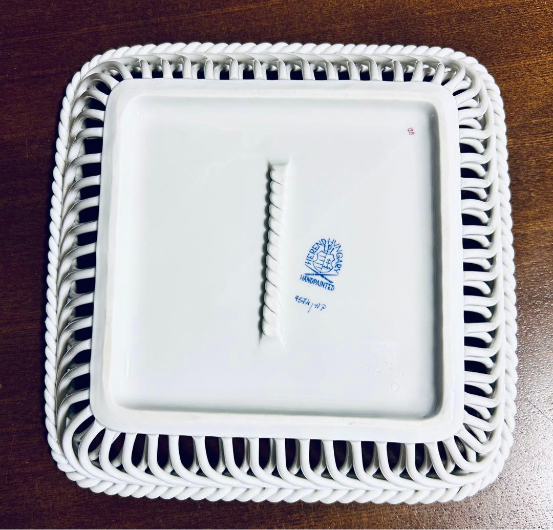 ヘレンド　ヌードルワーク　スパゲッティワーク　透編　ヘレンド アポニー　ピンク