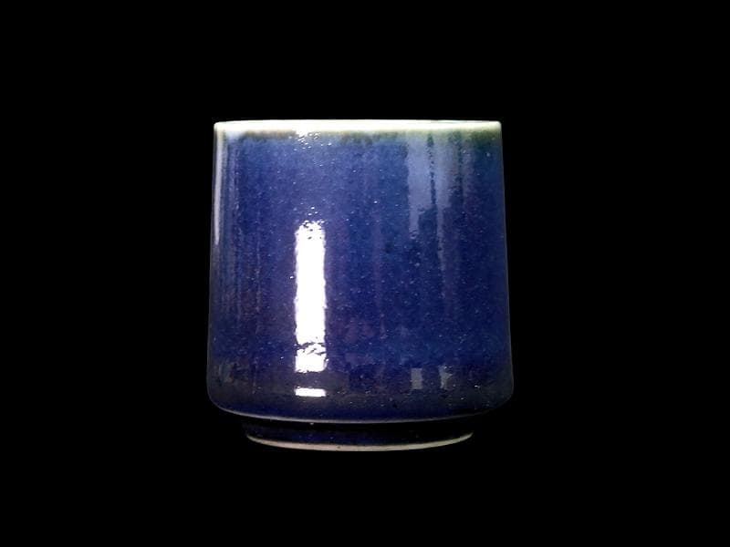 古伊万里　瑠璃色　のぞき　猪口　D312AS-CYk