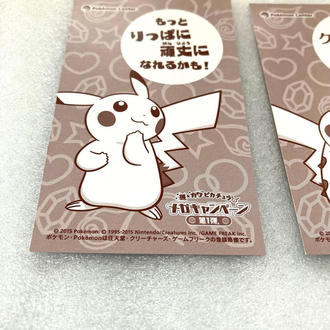 ポケモンセンター ポンチョを着たピカチュウ 名刺カード メガルカリオ