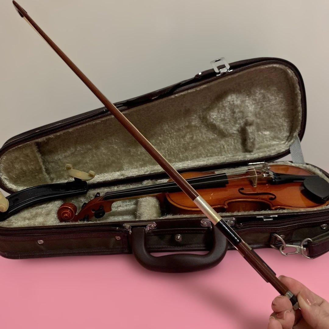スズキバイオリン1/10本体と弓、肩当て、ケース、まつやにのセット