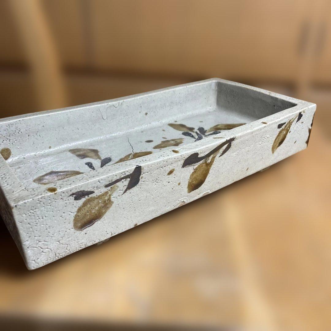 浜田庄司　鐡絵水盤　箱なし