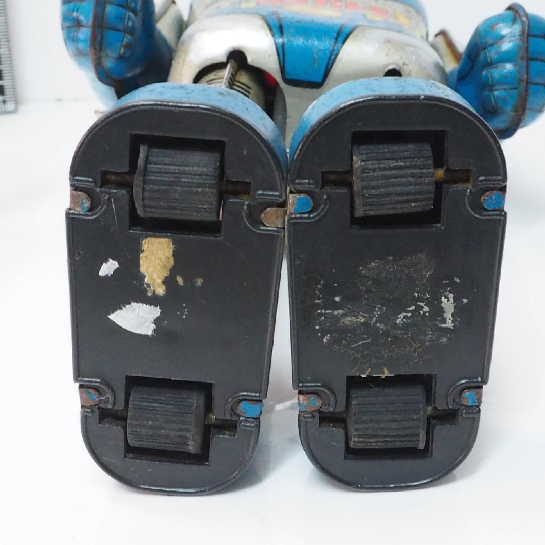 ポピー【コン・バトラーV動作不良 角欠】当時物ブリキ ゼンマイ歩行ロボットTIN