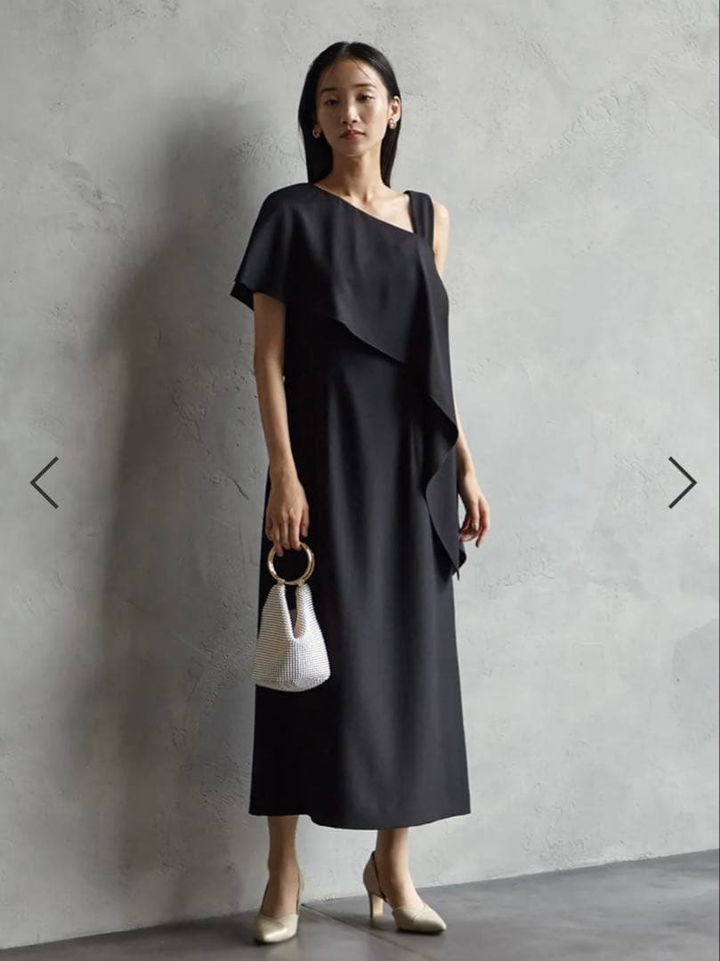 Aimer Acret アシンメトリーケープ付タイトラインドレス オケージョン