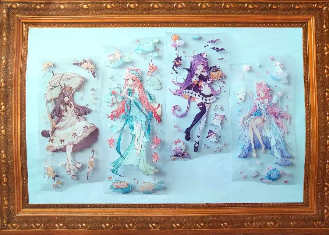 ✩再販✩J43＃猫咪少女(PET)野葵 切り売り海外人物マステ女の子ネコ耳