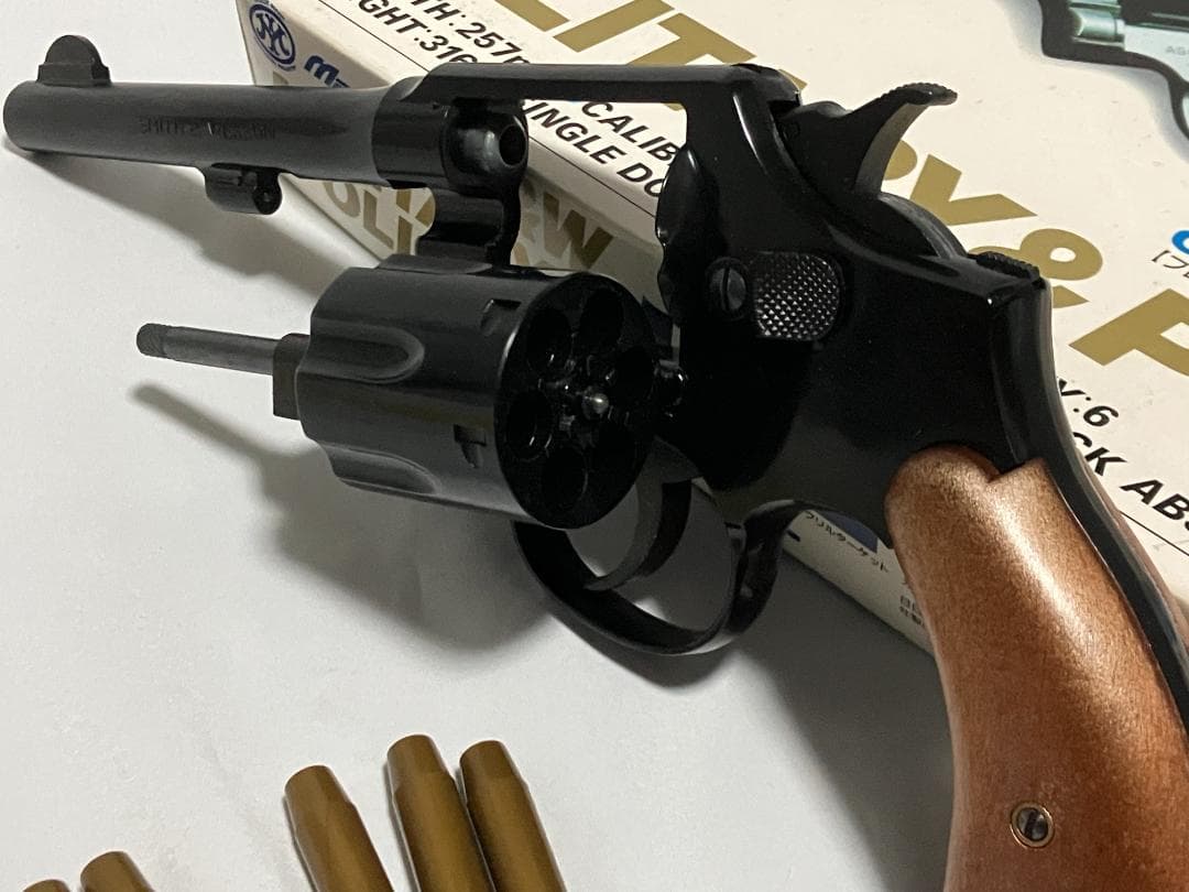 マルシン　ガスリボルバー　S&W　ミリタリー＆ポリス　5インチ　箱あり