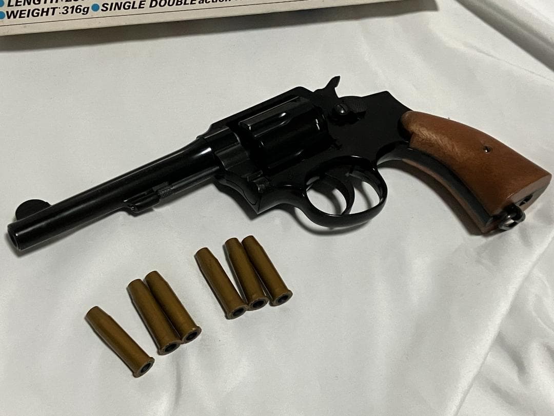 マルシン　ガスリボルバー　S&W　ミリタリー＆ポリス　5インチ　箱あり