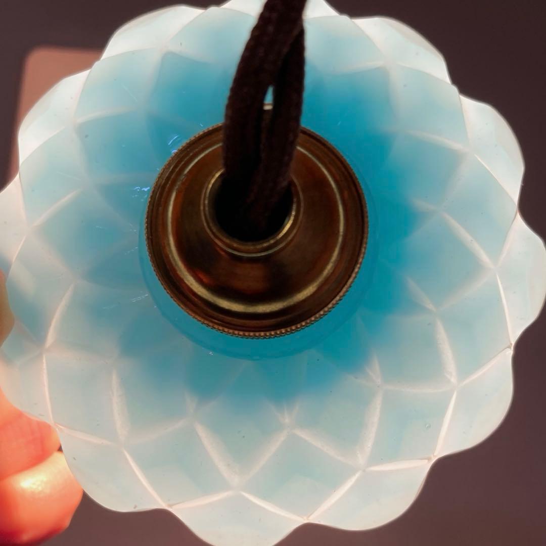 オールドバカラミニシャンデリア（刻印入）ブルーオパールセントフランス