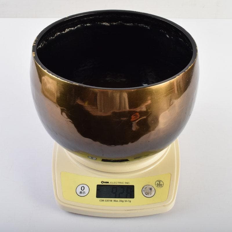 仏教美術 仏具 銅製鎚目 紅葉蒔絵 本手打 おりん V 8937