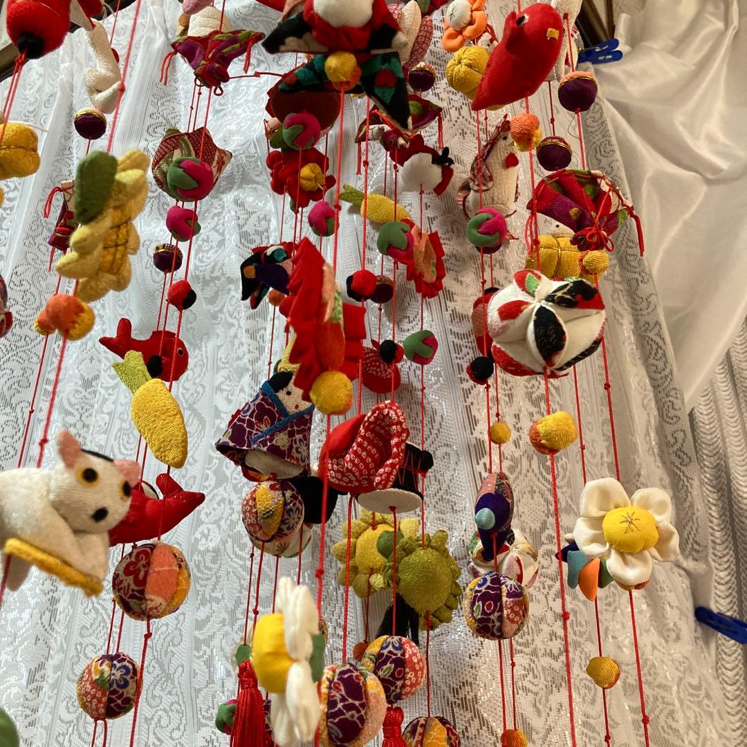 超豪華版　吊るし飾り　ちりめん細工　吊るし雛　お雛様　約100cm