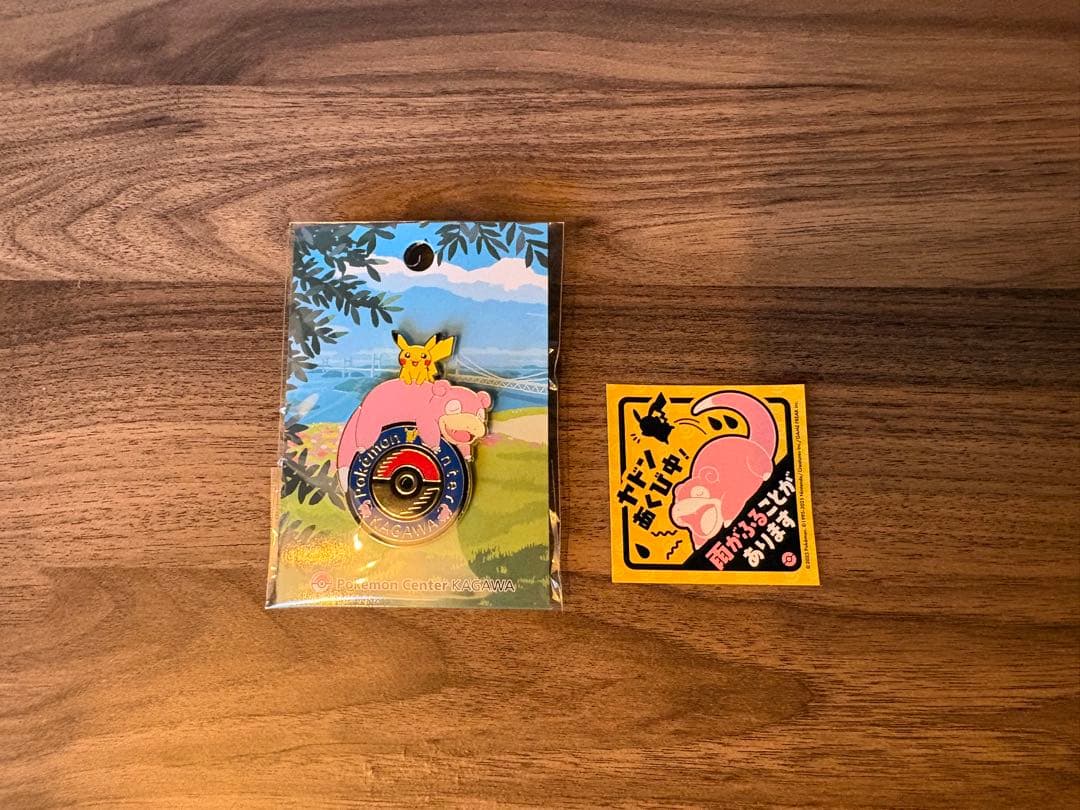 新品】ポケモンセンター カガワ ヤドン ピカチュウ ロゴピンズ 香川