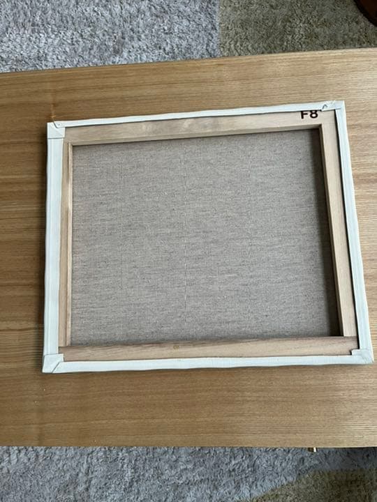 ハンドメイド　トールペイント　キャンバス　茶系