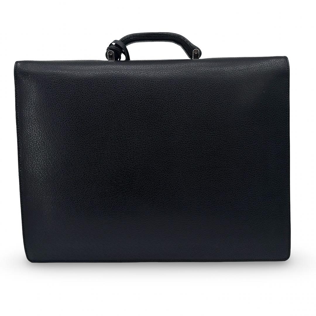 【極美品】フェラガモ　ブリーフケース　ビジネスバッグ　レザー　革　金具　鍵付　黒
