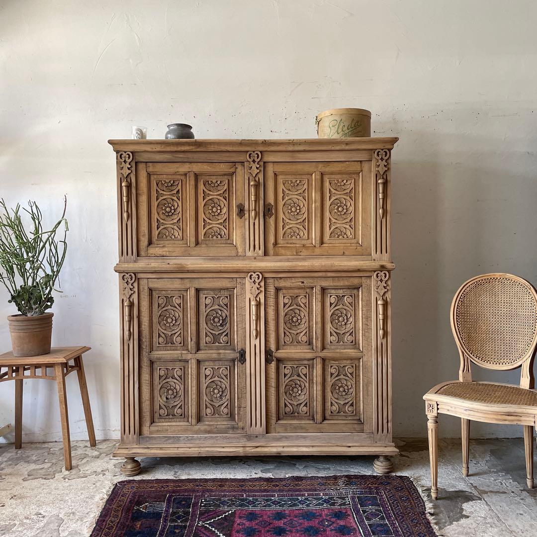 配送無料（たのメル便） サイドボード 昭和レトロ ブラウン 引取りも可能