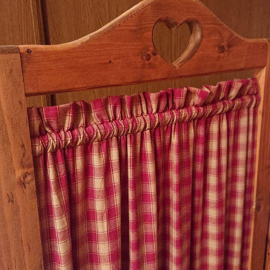 アメリカン カントリー 販売済み 雑貨 木製 ホームスパン レッド 3連