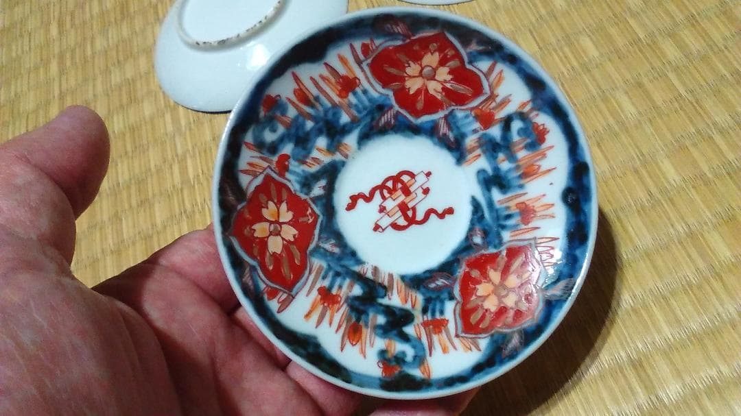 小皿（5枚）9.5cm 輸出 伊万里 金彩赤絵