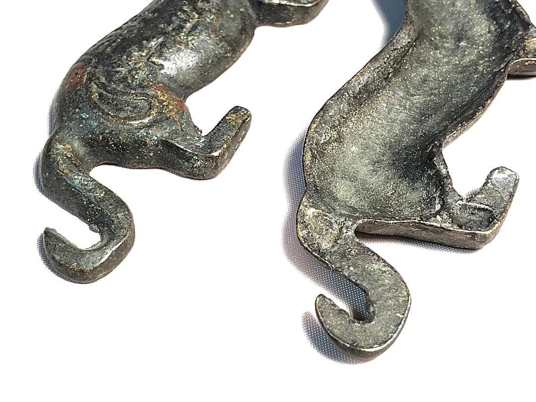 虎形割符 明～清朝期 】 倣古春秋戦国時代兵符 中華古玩