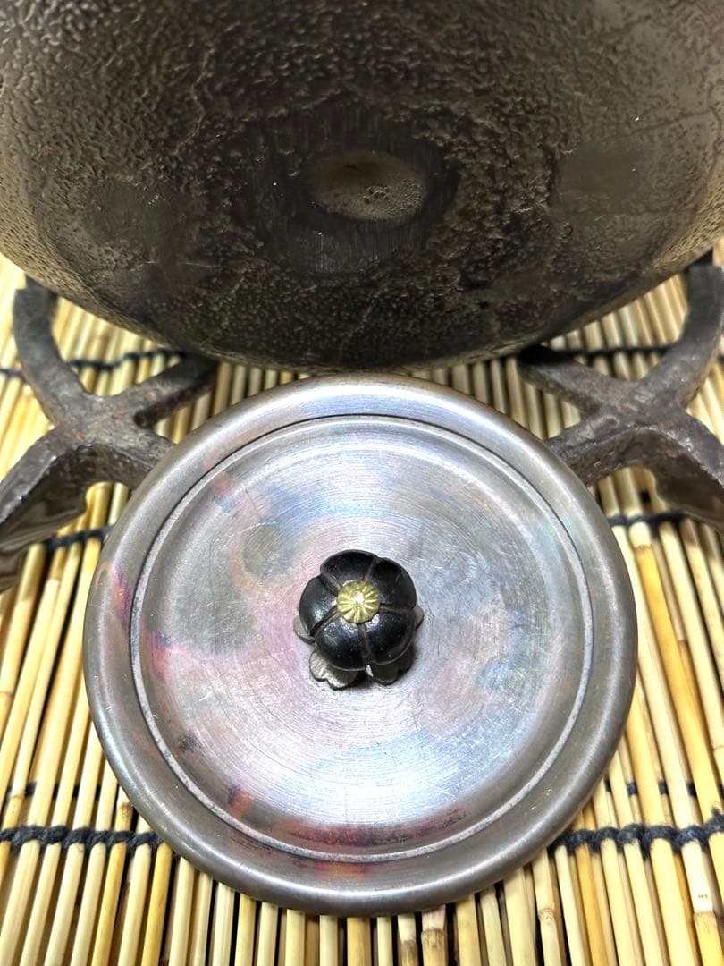 敬典工房 正寿堂 山正造銀粒象嵌鉉銀口斑紫銅蓋12型人間国宝高橋 敬典作