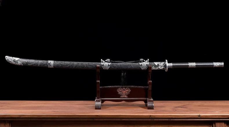 [武聖の苗刀] 繍春刀 牛尾刀 苗刀 手鍛造打 鋼刀 冷兵器 古兵器 両手刀