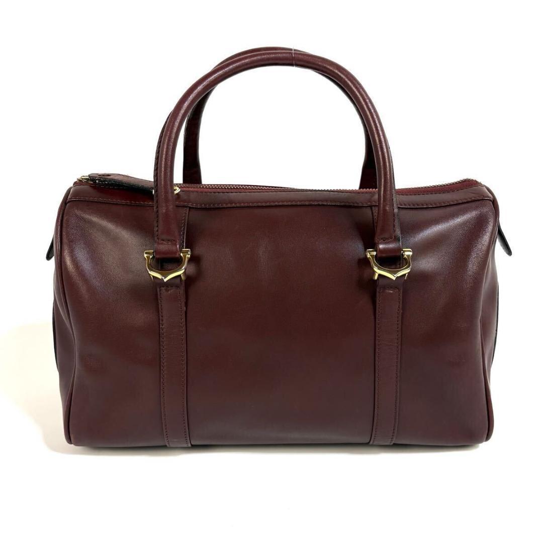 【美品】Cartier レザー マストライン ハンドバッグ 元袋カード付き