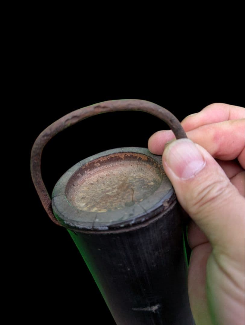 木製柄杓 フックとチェーン付き 自在鉤