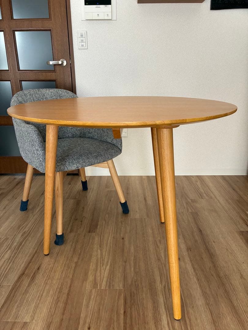 ★値下げ★ビスコットセミオーダー★ダイニング丸テーブル80cm★オーク材★美品★
