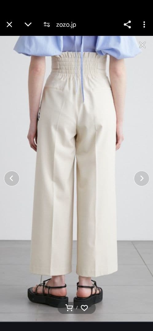 Mimaさん専用】LILY BROWN 刺繍ハイウエストタックパンツ｜Mimaさん