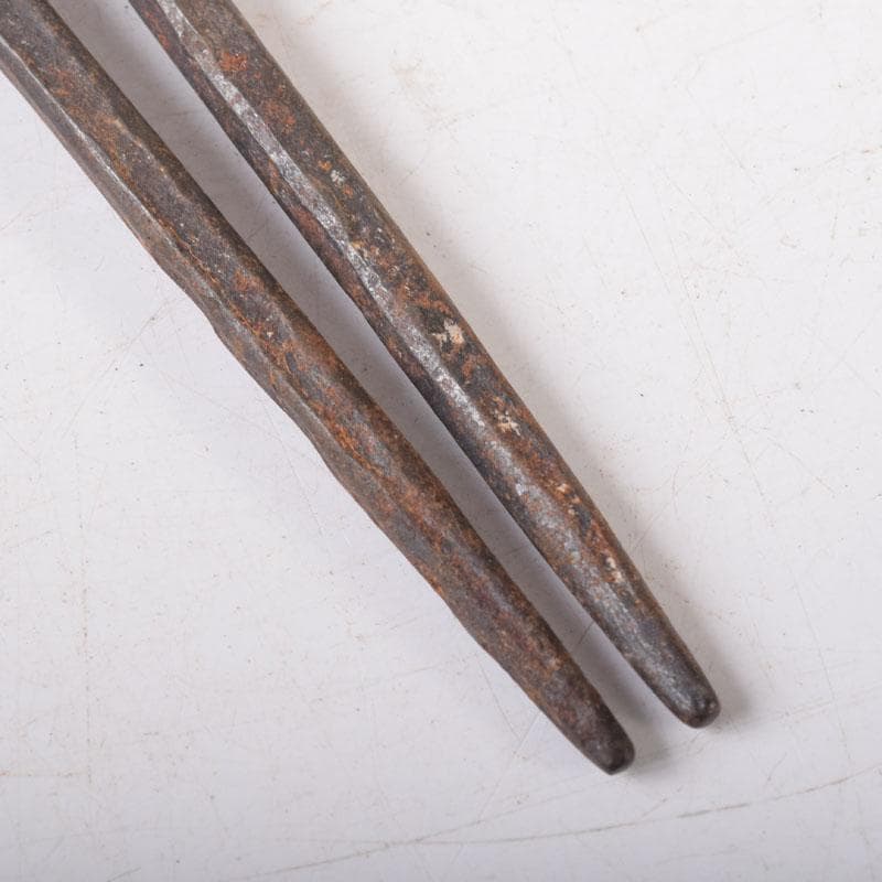 茶道具　内藤四郎作　古鉄　火箸　二種二組　共箱　C　7511