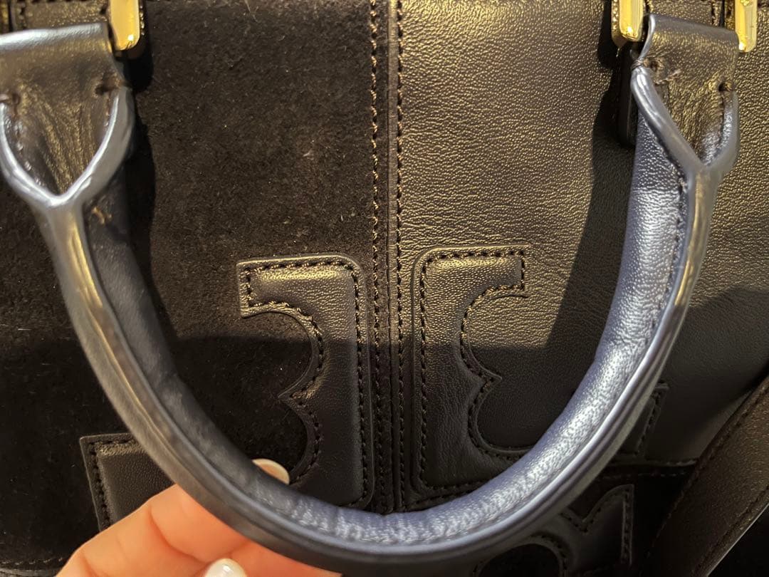 Tory burch ネイビー2way ショルダーバッグ