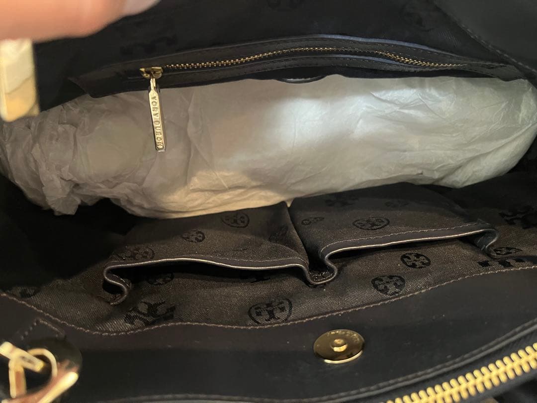 Tory burch ネイビー2way ショルダーバッグ