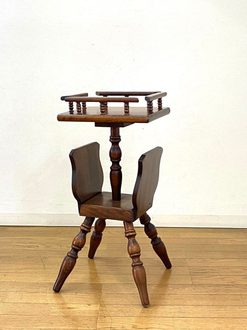 アンティーク キツツキ 飛騨産業 サイドテーブル 飾り棚 花台 インテリア 飛騨産業 キツツキ アイガー ティーテーブル/HIDA Kitutuki Eiger Tea