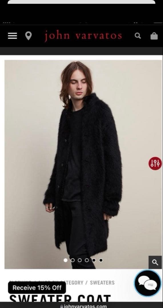 m*a様 John Varvatos Sweater Coat コート