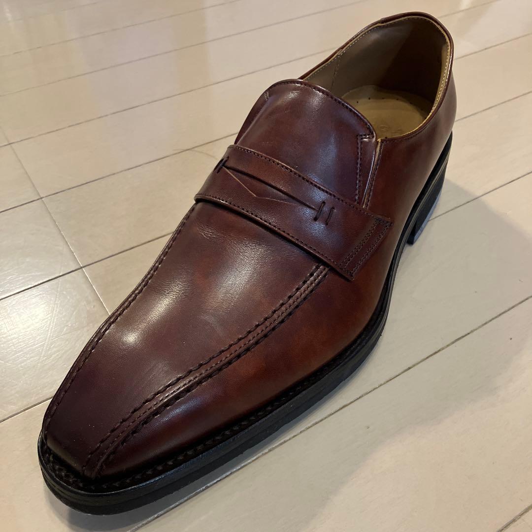 【値下げ】REGAL ブラウンレザー スリッポンビジネスシューズ