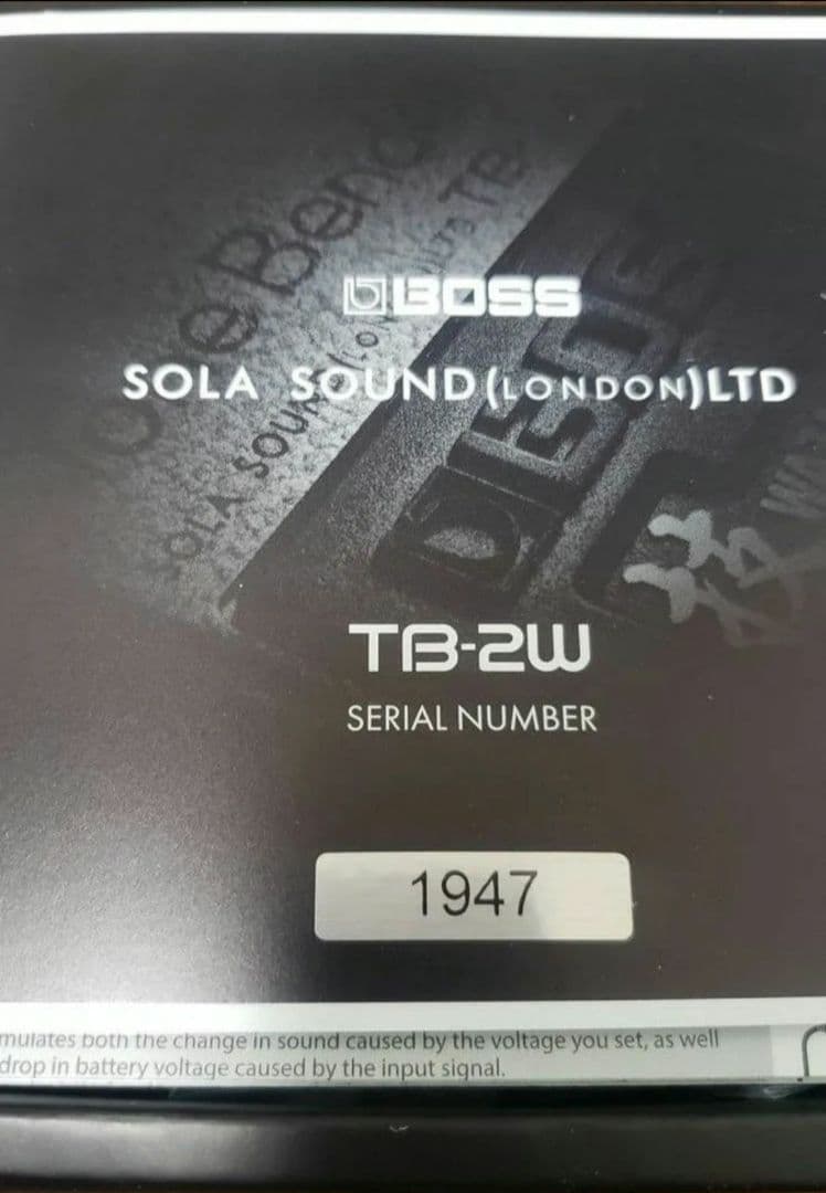 【新品未開封】Boss TB-2W 技クラフト Tone Bender