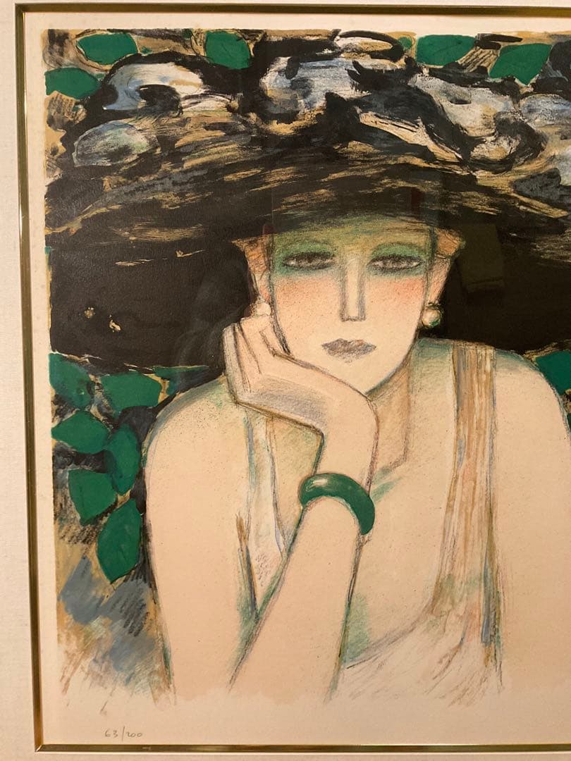 カシニョール 「四月」 リトグラフ 直筆サイン・エディション有り 9441