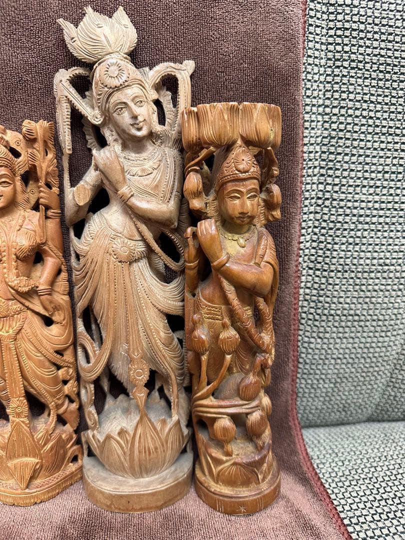 インド 白檀 弁財天 仏教美術 仏像 骨董 木像 木製 仏教 密教 置物