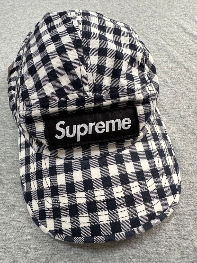 supreme ギンガムチェック キャップ - メルカリ