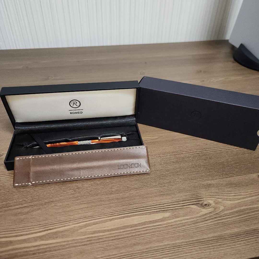 ロメオナンバー3/ROMEO No.3ボールペン細軸　色 : イタリアンアンバー