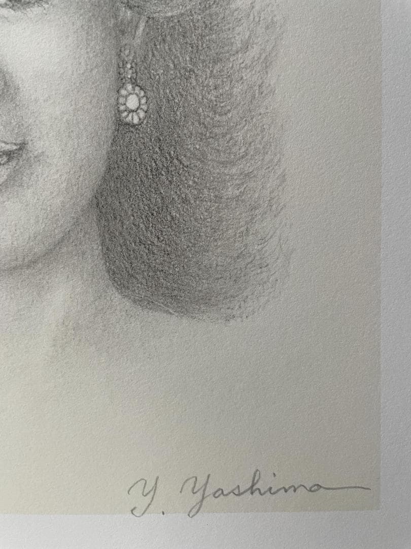 八島義郎 リトグラフ 版画 微笑 貴重