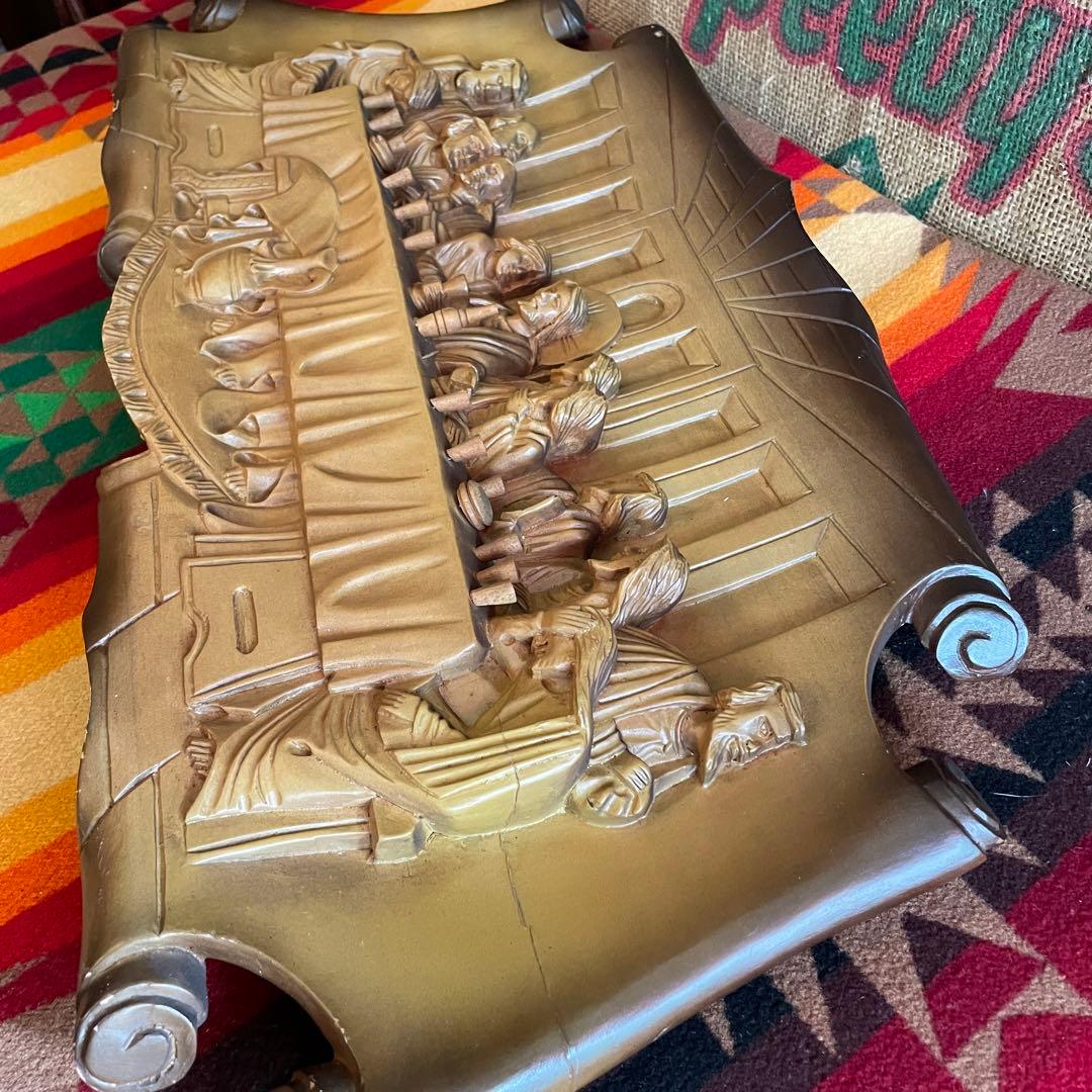 芸術品！30s〜40s 最後の晩餐 レオナルドダビンチ木彫りアメリカ