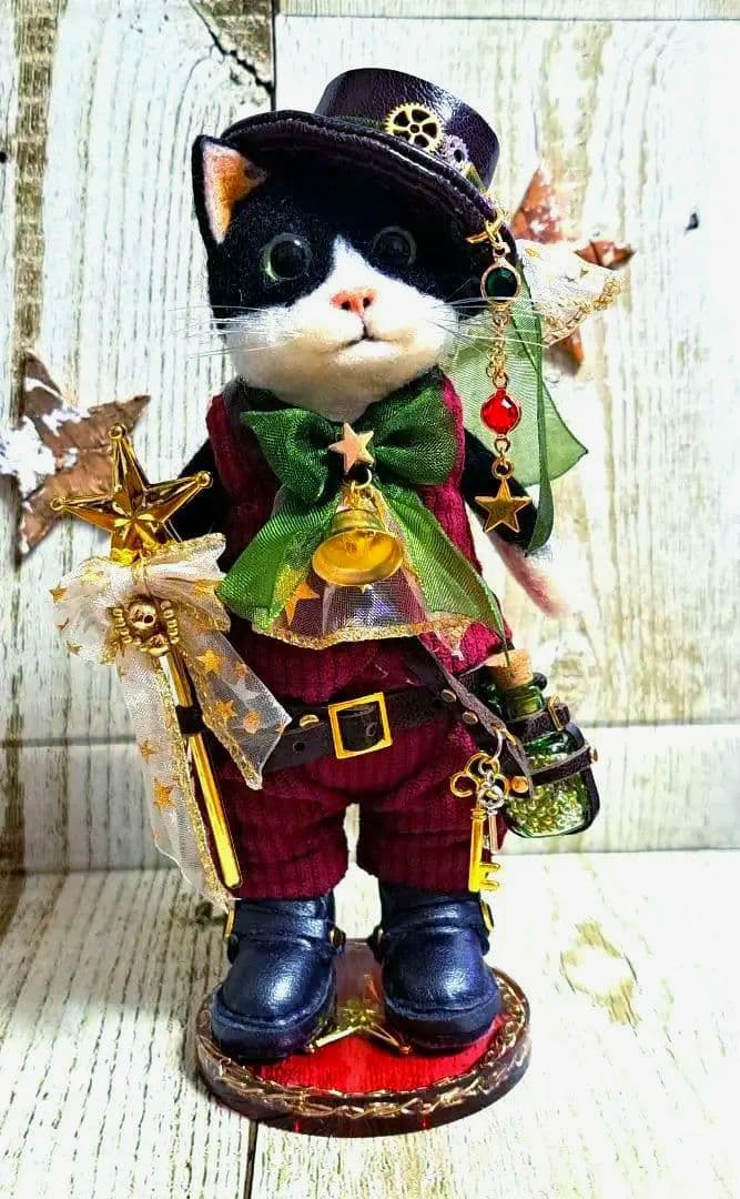 羊毛フェルト☆christmas version猫さん